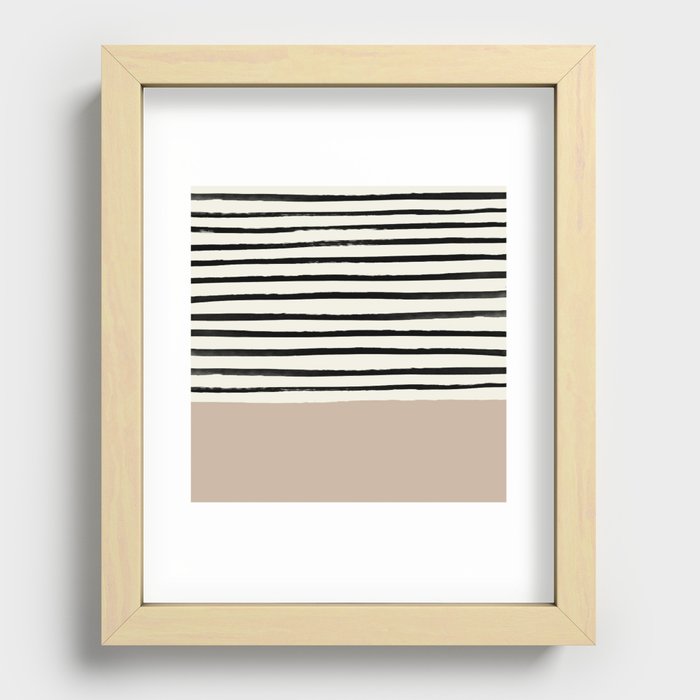 Society6 iPhone4/4S,5用 Summer Lovin' by Leah Flores Latte & Stripes Framed Art Print by Leah Flores | Society6