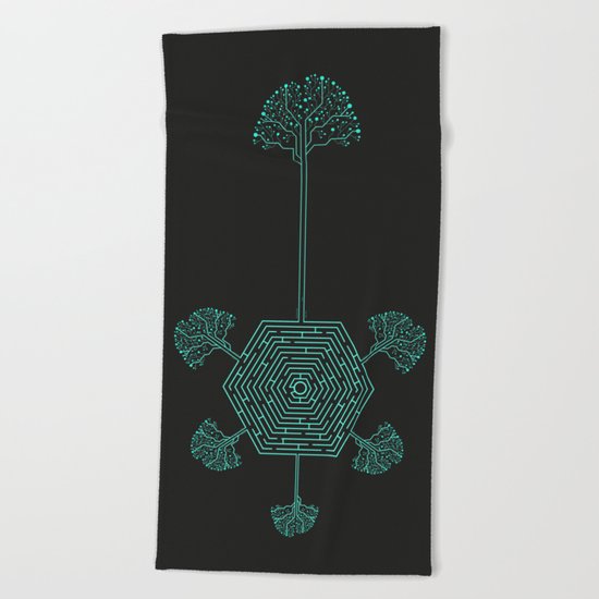 Natural Maze Beach Towel