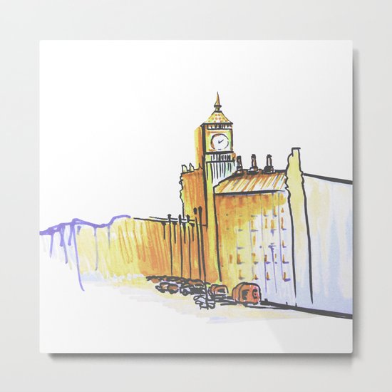 simple London on white background Metal Print