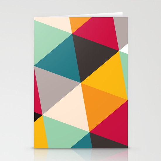 Geometric Triangles Stationery Cards