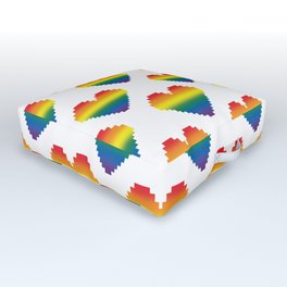 Pride Heart Gay Outdoor Floor Cushion