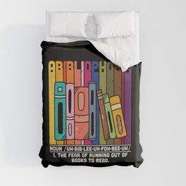 Funny Abibliophobia Definition Duvet Cover