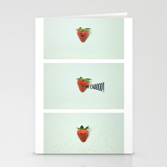 Strawberry Sneeze Stationery Cards