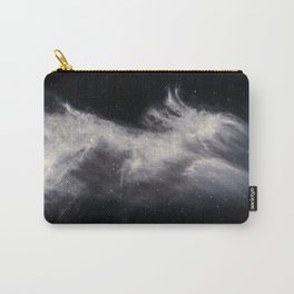 Moon and Clouds Carry-All Pouch | Blue, Galaxy, Landscape, Nature, Night, Abstract, Pale, Grunge, Space, Photo 