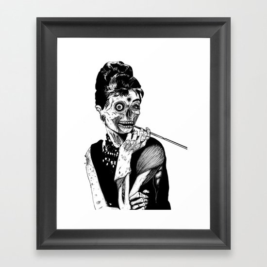 Zombie at Tiffany's Framed Art Print