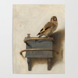 The Goldfinch, 1654 by Carel Fabritius Poster