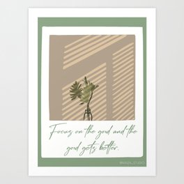 Focus On The Good Plant Light Art Print