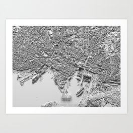 Oslo 3D Map Art Print