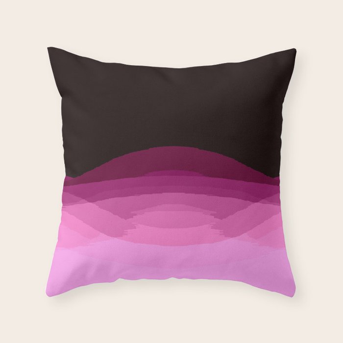Mauve Magenta Burgundy Digital Ombre Gradient Throw Pillow By