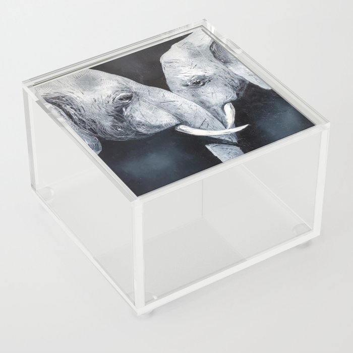 Enamored elephants Acrylic Box