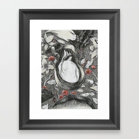 Heart-Shaped Box Framed Art Print