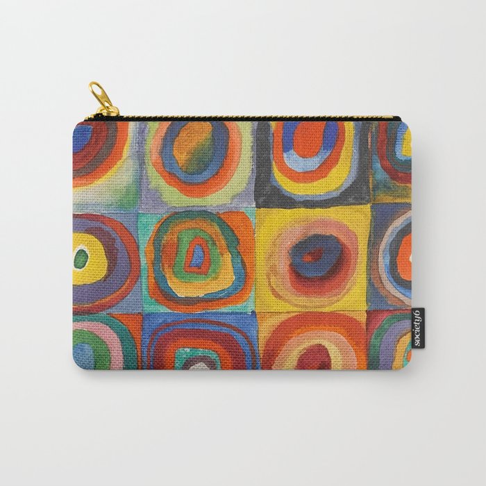 Vassily Kandinsky Squares with Concentric Circles Carry-All Pouch