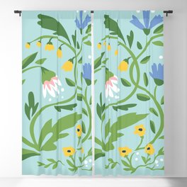 Floral Vines Blackout Curtain