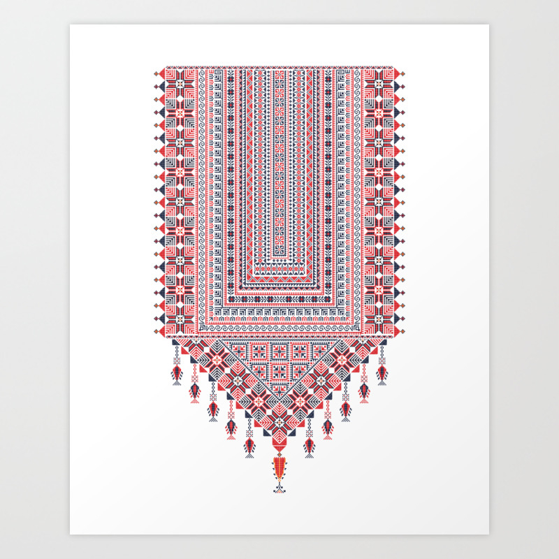 Palestinian Tatreez Embroidery Pattern Art Print By Rceeh Society6