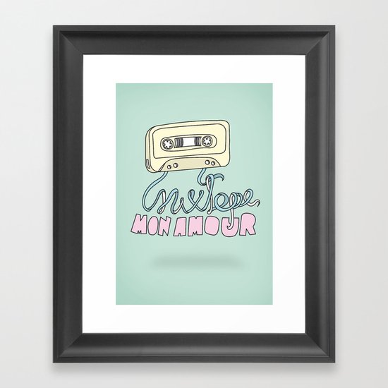 Mixtape mon amour Framed Art Print