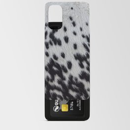 Black and White Cow Skin Print Pattern Modern, Cowhide Faux Leather Android Card Case