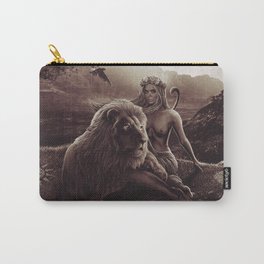 VIII. Strength Tarot Card Illustration (Warmth) Carry-All Pouch