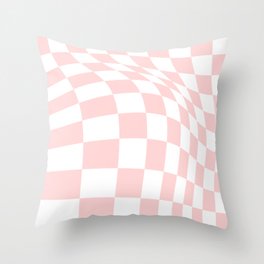 Pink Checker Board Checkerboard Throw Pillow