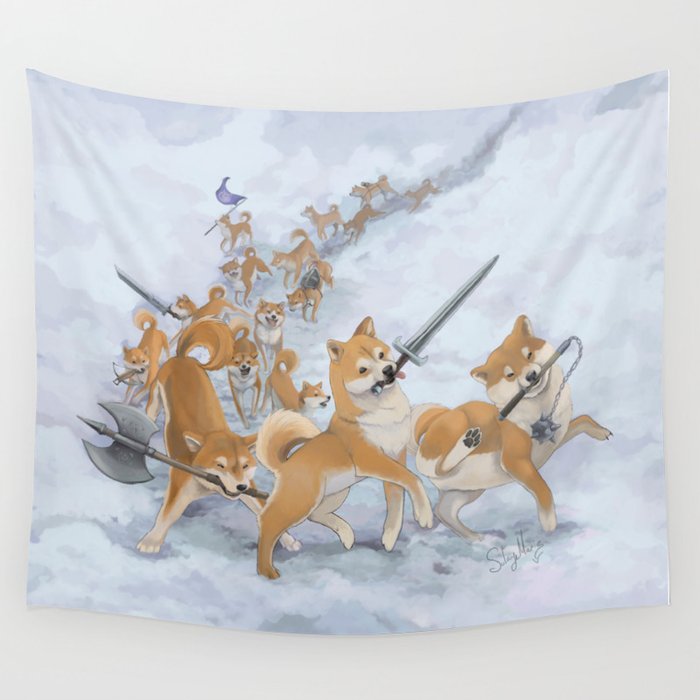 Cry Heckin' and Let Slip the Doges of War Wall Tapestry