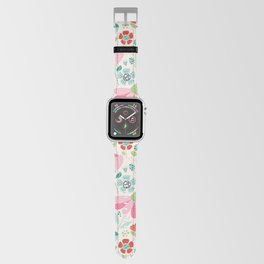 Wildflower Meadow on Cream Apple Watch Band