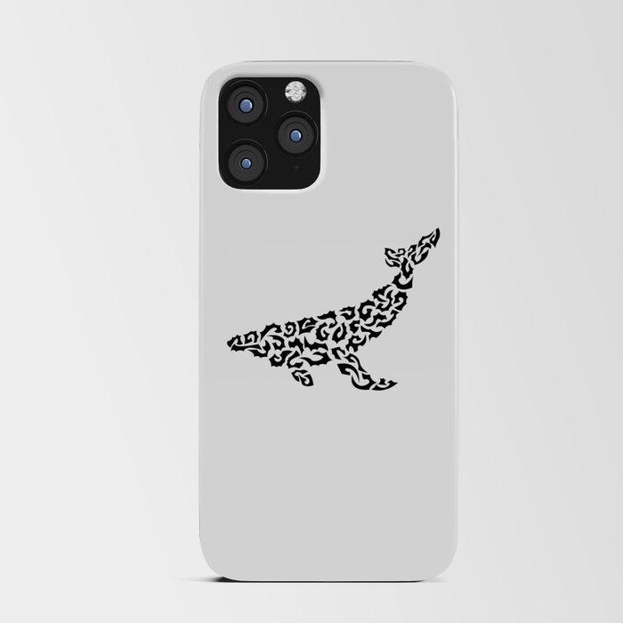 Whale in shapes iPhone Card Case