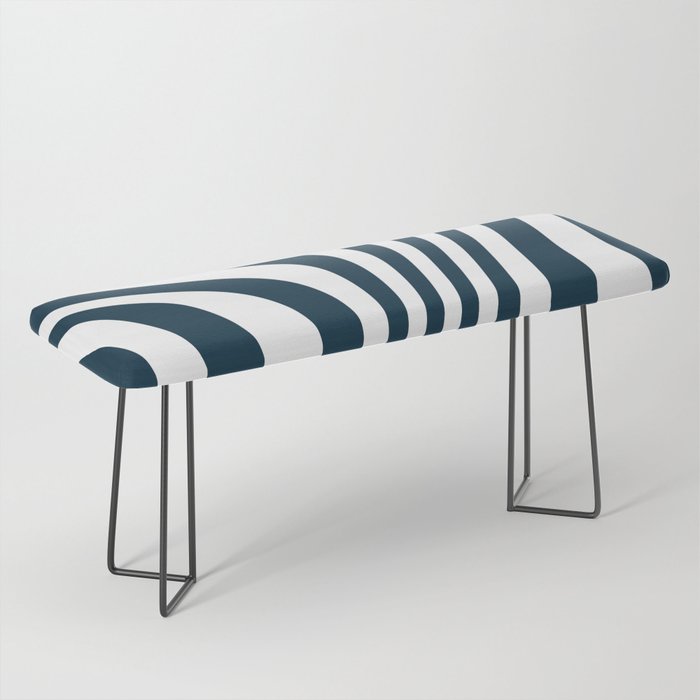 Retro 70s Wavy Pattern Abstract blackand white Bench