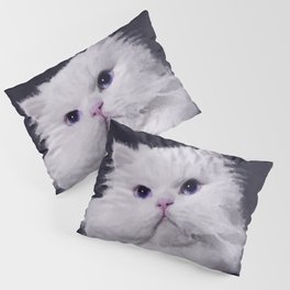Shiny - the white Persian cat Pillow Sham