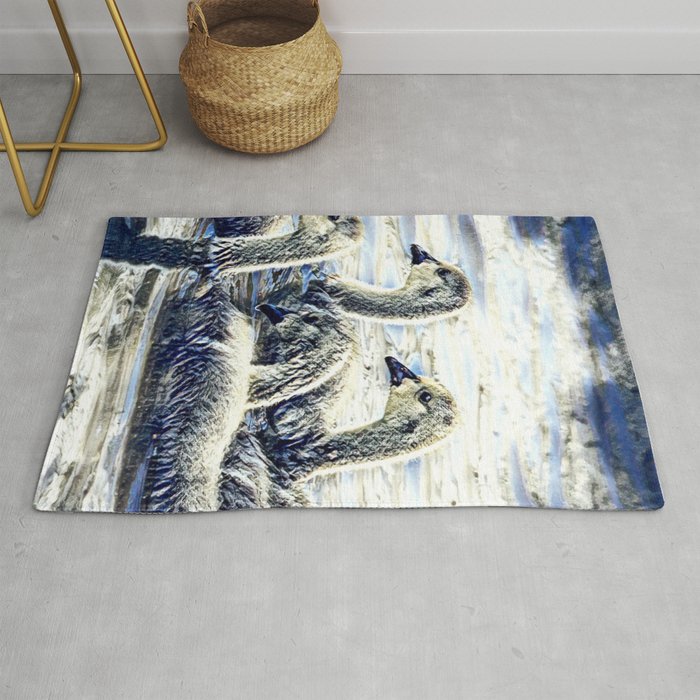 Baby Swans Rug