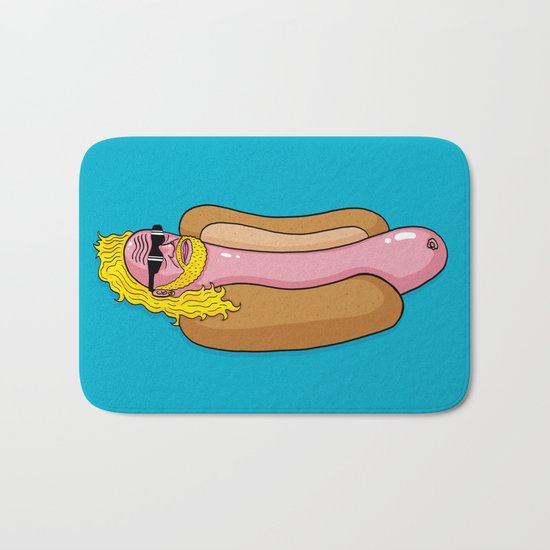 Hotdog the Bounty Hunter Bath Mat
