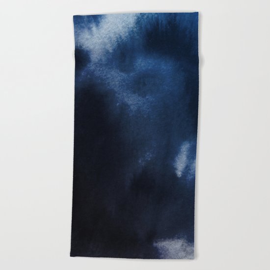 Watercolor Blue Beach Towel