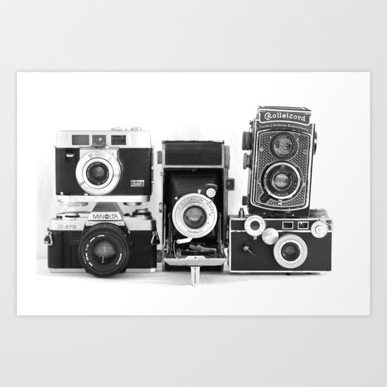 Vintage Camera Collection Art Print