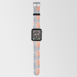 Red White and Blue Striped Shells Apple Watch Band