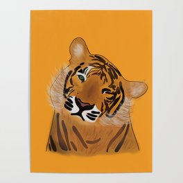 Cute Tiger Wink Poster