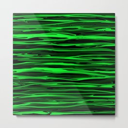 Lime Green and Black Stripes Metal Print | Pattern, Digital, Green, Monochrome, Black, Pop Art, Bright, Organic, Abstract, Limegreen 
