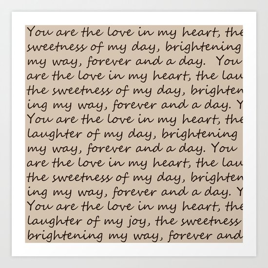 Forever and A Day Art Print