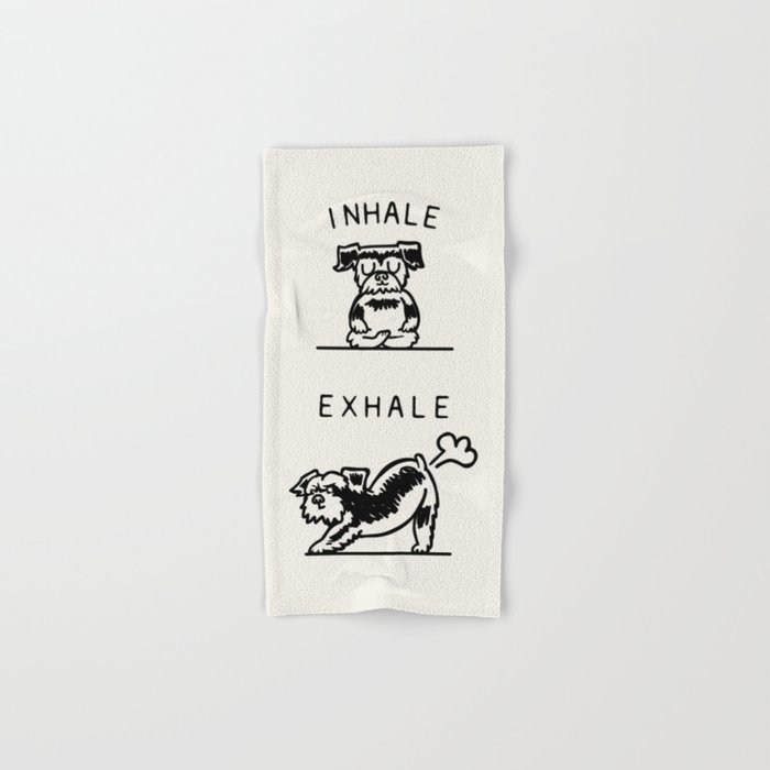 Inhale Exhale Schnauzer Hand & Bath Towel