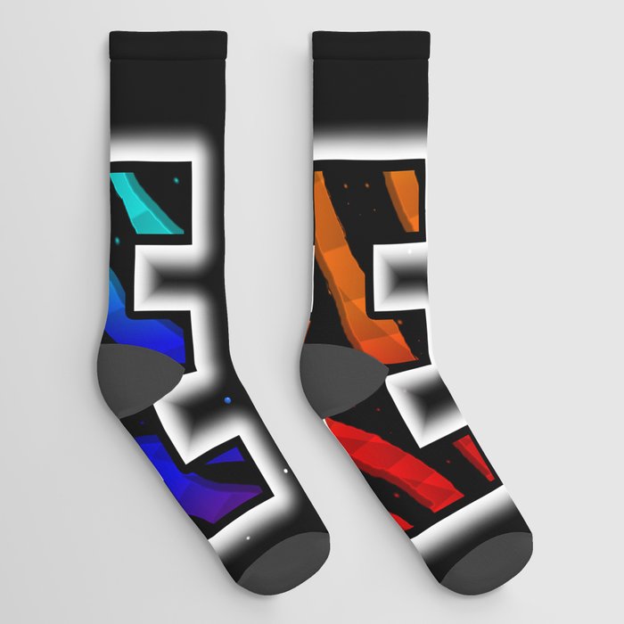 Light Spectrum Letter E Socks