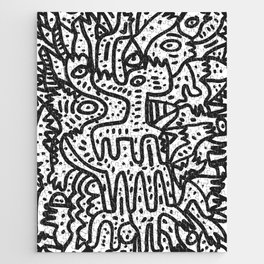 The cool  king Black and white Street Art Graffiti Jigsaw Puzzle