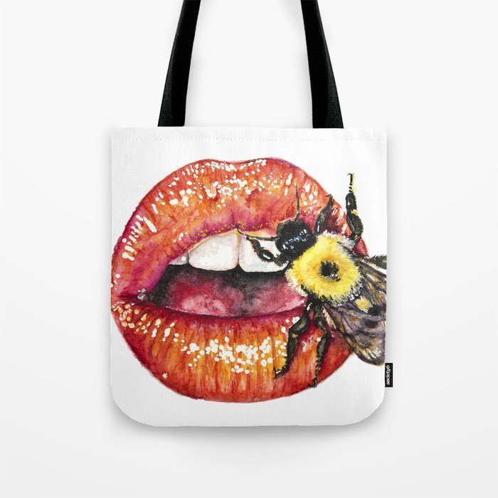 Lips + Bombus Tote Bag