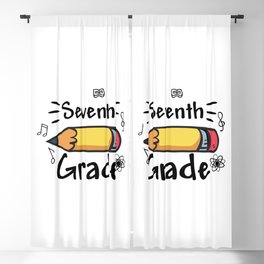 Seventh Grade Pencil Blackout Curtain