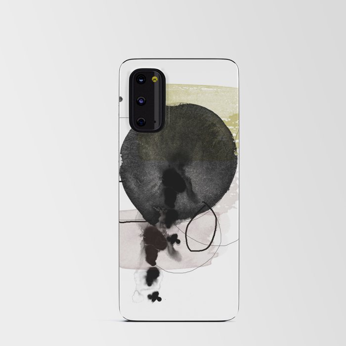 Neutral Colors Minimalistic Line Art Abstract Painting Android Card Case
