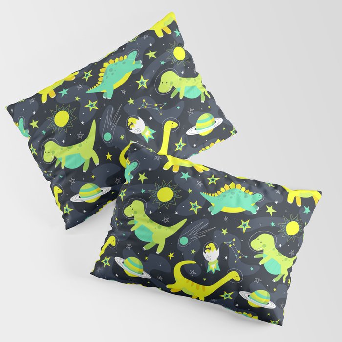 Space Dinosaurs Pillow Sham
