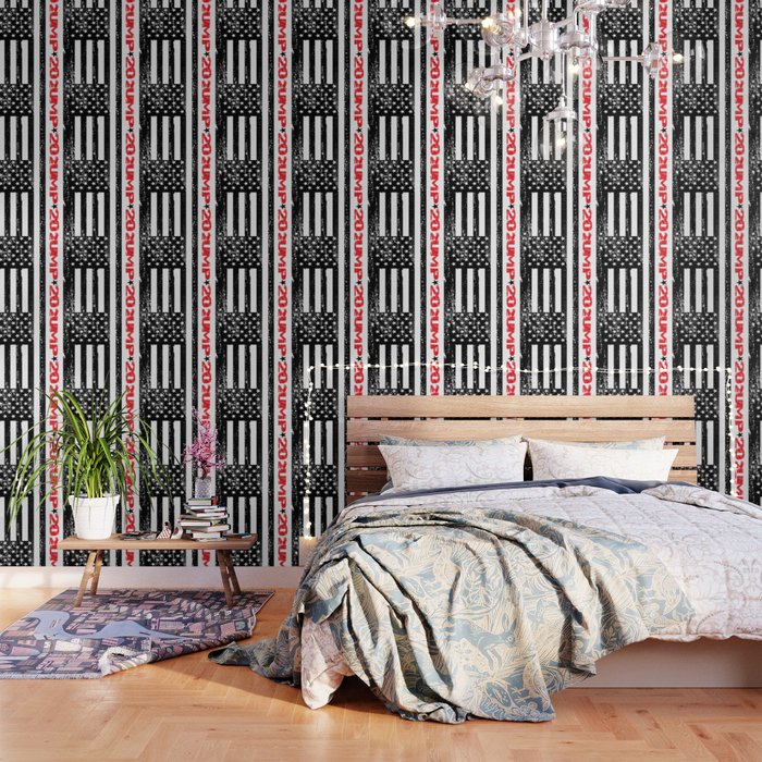 Trump 2020 American Flag Vintage Tee Wallpaper By Rubino Society6