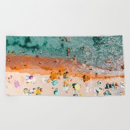 Ocean Print, Beach Sea Art Print, Aerial Beach Print, Minimalist Print, Beach Photography, Bondi Beach Print Art Print Beach Towel