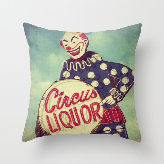 Circus Liquor, N. Hollywood, CA. Throw Pillow