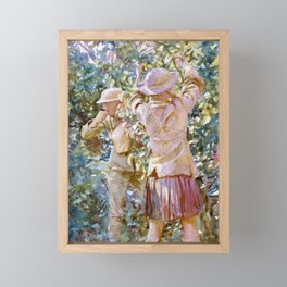 Thou Shalt Not Steal, Two British Soldiers Picking Apples in an Orchard, 1918 by John Singer Sargent Framed Mini Art Print