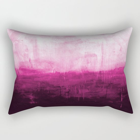 Paint 7 pink abstract painting ocean sea minimal modern bright colorful dorm college urban flat Rectangular Pillow