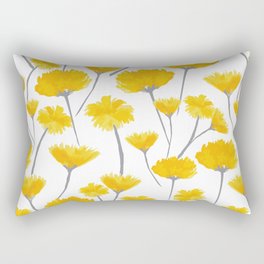 Yellow watercolor flowers Rectangular Pillow