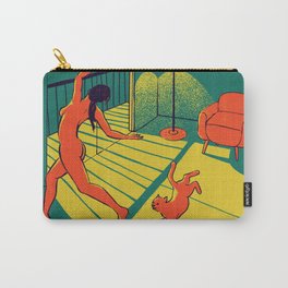 Dancing with the cat | Moody sunset light and shadows Aesthetic Green room Naked dance Femme Fatale  Carry-All Pouch
