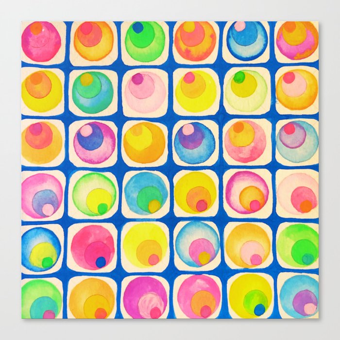 whimsy grid Canvas Print